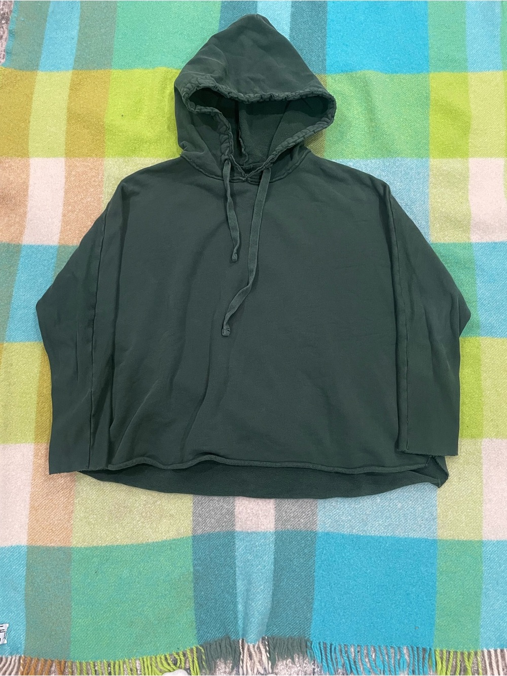 Frank & Eileen Kane Capelet Hoodie Rosemary Dark Green Sweatshirt Womens